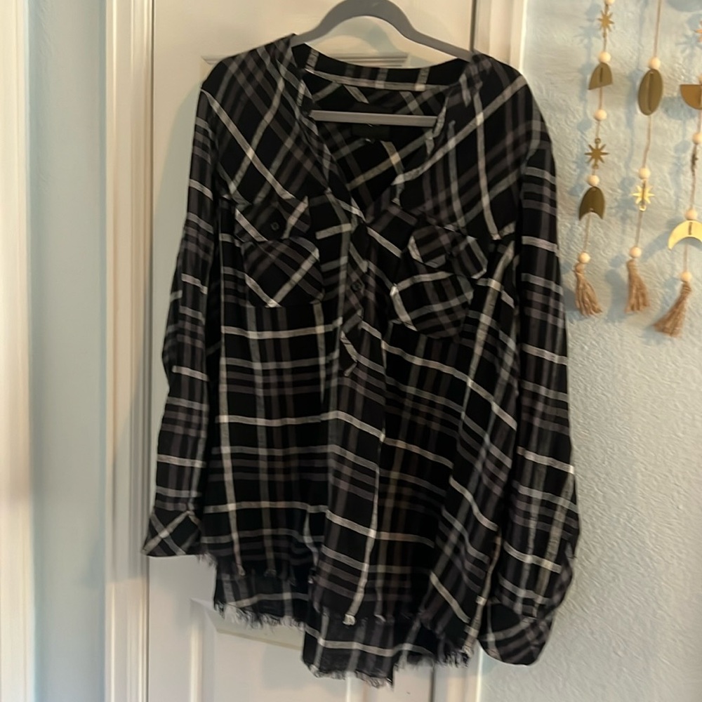 Rails linen blend plaid shirt